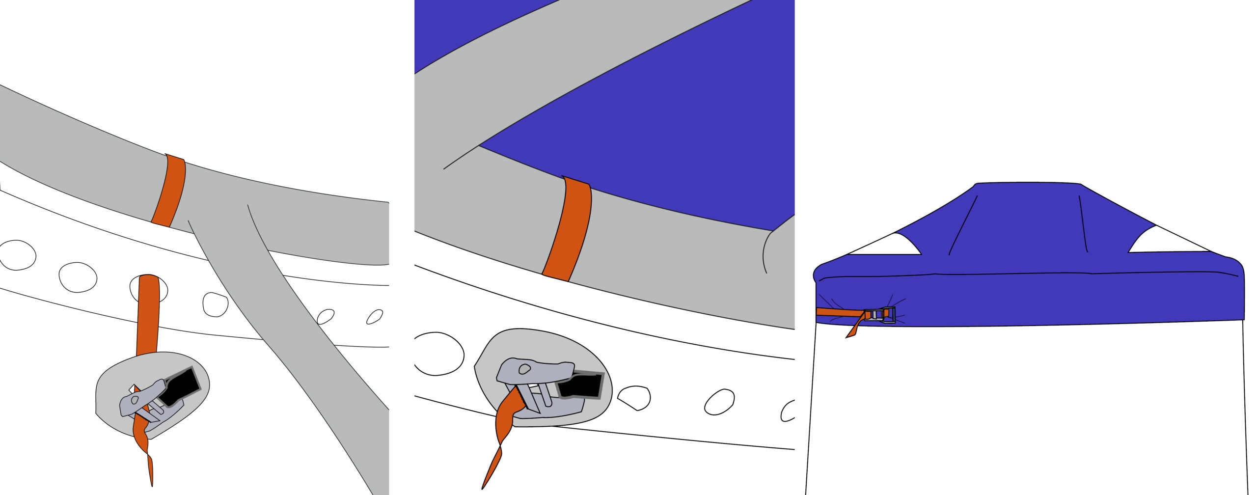 Work sketches of Hans Aa solution to a work case