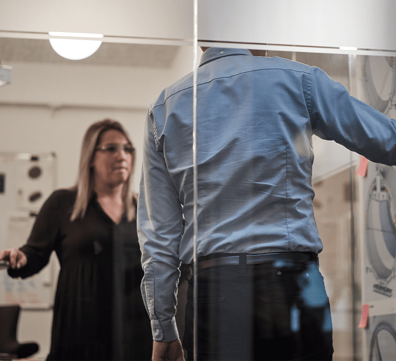 Employees from Hans Aa working together